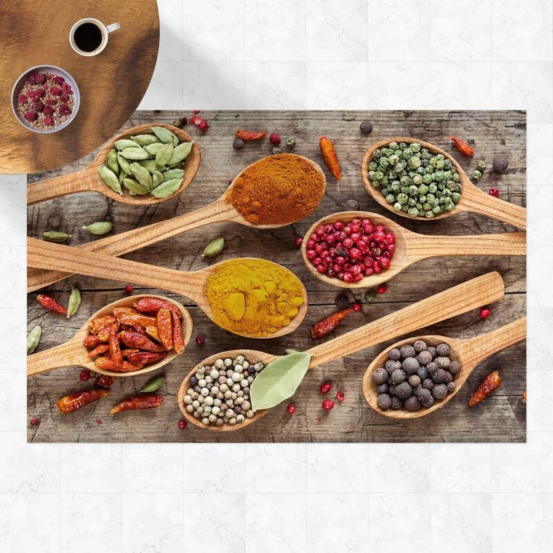 Bilderwelten - Alfombras vinílicas - Spices On Wooden Spoon - Apaisado 2:3 Dimensión LxA: 140cm x 210cm
Bilderwelten - Alfombras vinílicas - Spices On Wooden Spoon - Apaisado 2:3 Dimensión LxA: 140cm x 210cm