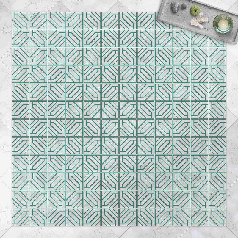 Bilderwelten - Alfombras vinílicas - Tile Pattern Rhomboidal Geometry Turquoise - Cuadrado 1:1 Dimensión LxA: 120cm x 120cm
Bilderwelten - Alfombras vinílicas - Tile Pattern Rhomboidal Geometry Turquoise - Cuadrado 1:1 Dimensión LxA: 120cm x 120cm