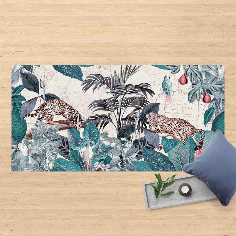 Alfombras vinílicas - Vintage Collage - Big Cats In The Jungle - Apaisado 1:2 Dimensión LxA: 110cm x 220cm
Alfombras vinílicas - Vintage Collage - Big Cats In The Jungle - Apaisado 1:2 Dimensión LxA: 110cm x 220cm