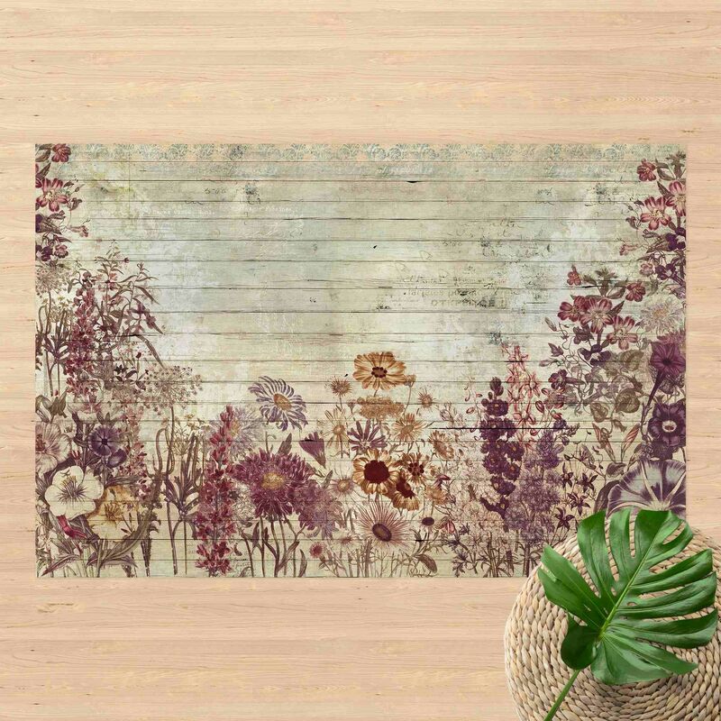 Alfombras vinílicas - Vintage Flowers Wood Look - Apaisado 2:3 Dimensión LxA: 60cm x 90cm
Alfombras vinílicas - Vintage Flowers Wood Look - Apaisado 2:3 Dimensión LxA: 60cm x 90cm