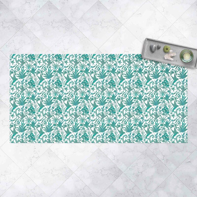 Alfombras vinílicas - Watercolour Hummingbird And Plant Silhouettes Pattern In Turquoise - Apaisado 1:2 Dimensión LxA: 60cm x 120cm
Alfombras vinílicas - Watercolour Hummingbird And Plant Silhouettes Pattern In Turquoise - Apaisado 1:2 Dimensión LxA: 60cm x 120cm