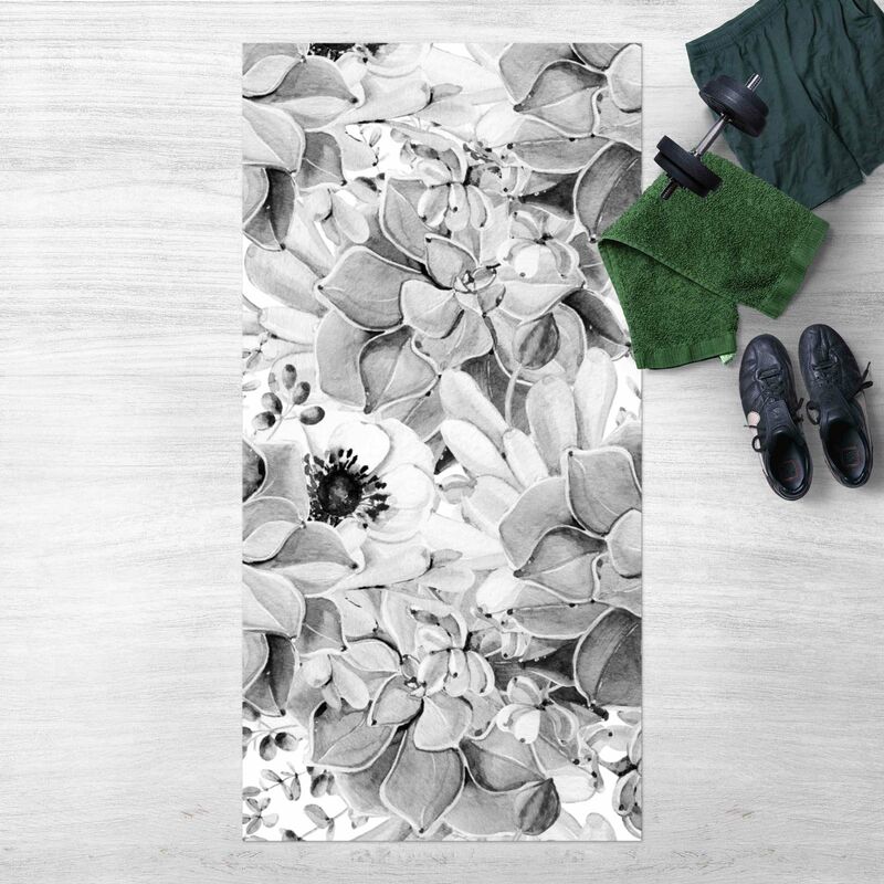 Alfombras vinílicas - Watercolour Succulent With Flower In Black And White - Alto 2:1 Dimensión LxA: 80cm x 40cm
Alfombras vinílicas - Watercolour Succulent With Flower In Black And White - Alto 2:1 Dimensión LxA: 80cm x 40cm