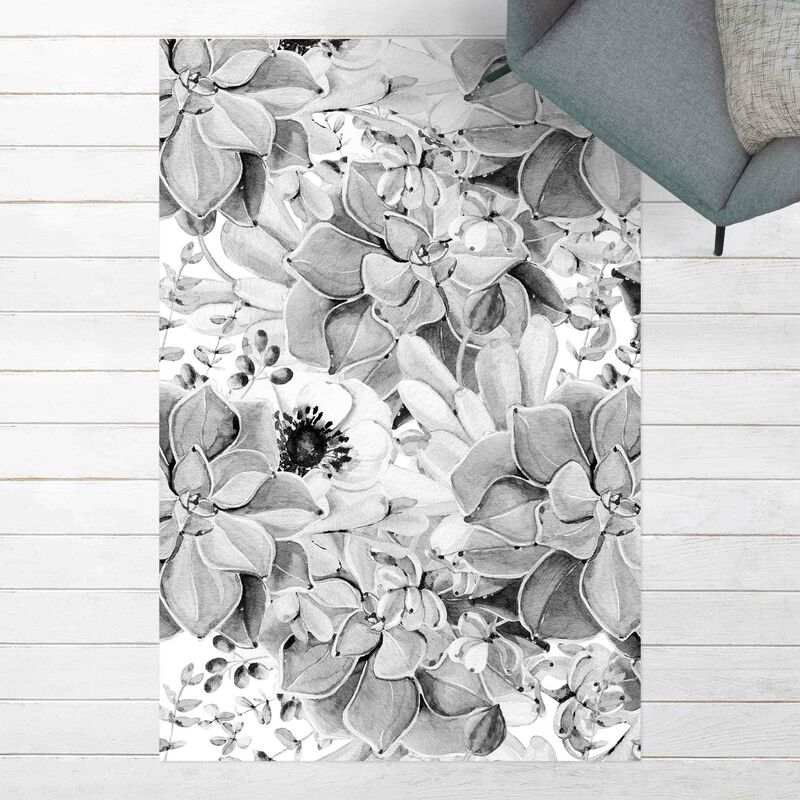Alfombras vinílicas - Watercolour Succulent With Flower In Black And White - Alto 3:2 Dimensión LxA: 210cm x 140cm
Alfombras vinílicas - Watercolour Succulent With Flower In Black And White - Alto 3:2 Dimensión LxA: 210cm x 140cm