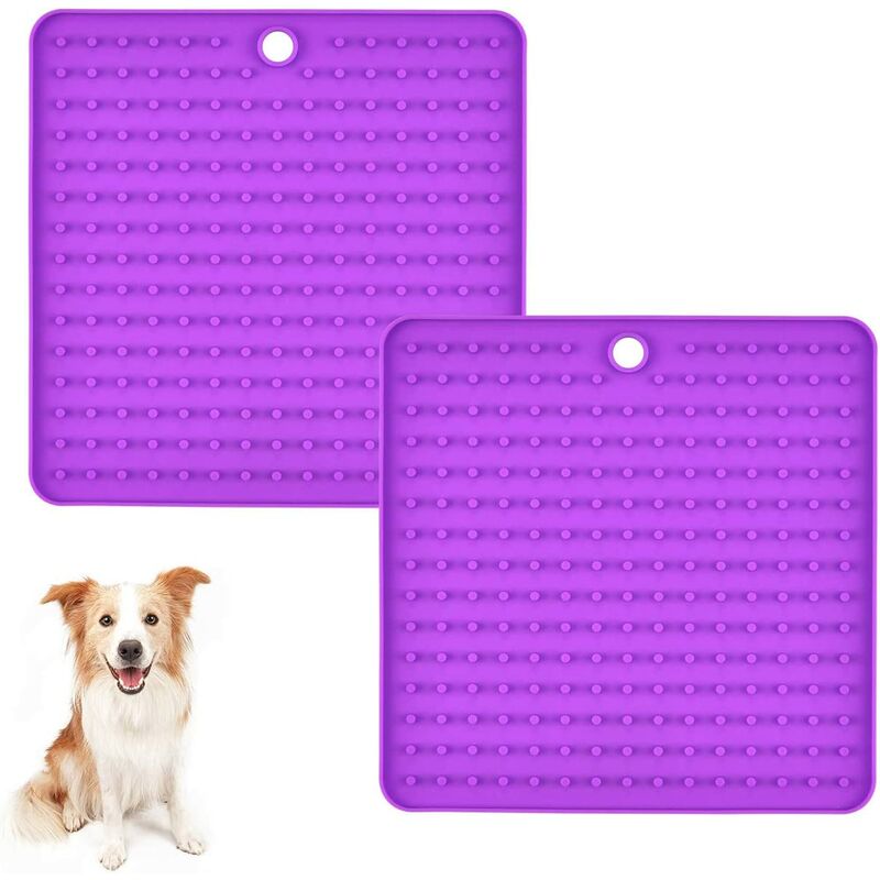 Alfombrilla impermeable para perros de 2 partes, perfecta para alimentar yogur o mantequilla de maní, violeta
Alfombrilla impermeable para perros de 2 partes, perfecta para alimentar yogur o mantequilla de maní, violeta