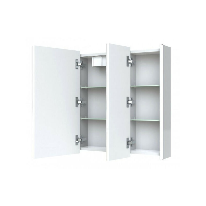 Allibert - Armario de cuarto de baño iluminados 80 cm 3 puertas de espejo Blanco brillante - STELLA
Allibert - Armario de cuarto de baño iluminados 80 cm 3 puertas de espejo Blanco brillante - STELLA