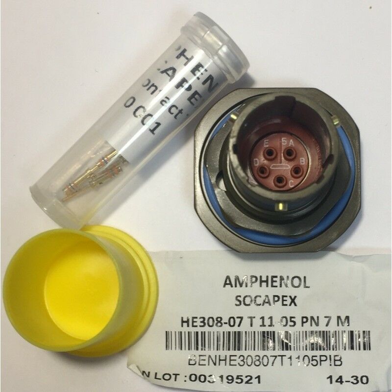 Amphenol circular HE308-07T11-05PN7M contacto a 32pos MIL. Masculino - MIL-DTL-38999 - Souriau
Amphenol circular HE308-07T11-05PN7M contacto a 32pos MIL. Masculino - MIL-DTL-38999 - Souriau