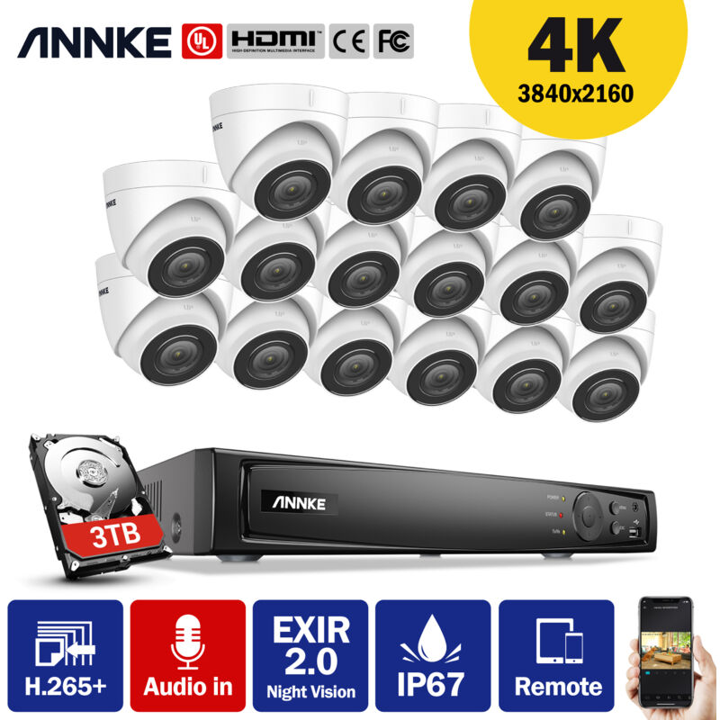 ANNKE Sistema de cámaras de seguridad 8CH HD-TVI DVR H.264 + 1080P Lite con cámaras CCTV para interiores / exteriores 1080P HD 4 cámaras blancas – 2TB
ANNKE Sistema de cámaras de seguridad 8CH HD-TVI DVR H.264 + 1080P Lite con cámaras CCTV para interiores / exteriores 1080P HD 4 cámaras blancas – 2TB