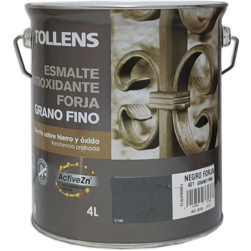 Tollens - ANTIOXIDANTE FORJA GRANO FINO 4 LT | COLOR: Negro forja 401 - Negro forja 401
Tollens - ANTIOXIDANTE FORJA GRANO FINO 4 LT | COLOR: Negro forja 401 - Negro forja 401