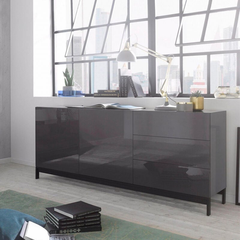 Ahd Amazing Home Design - Aparador 2 puertas 3 cajones 170cm antracita brillo Metis Up Report Kommode
Ahd Amazing Home Design - Aparador 2 puertas 3 cajones 170cm antracita brillo Metis Up Report Kommode