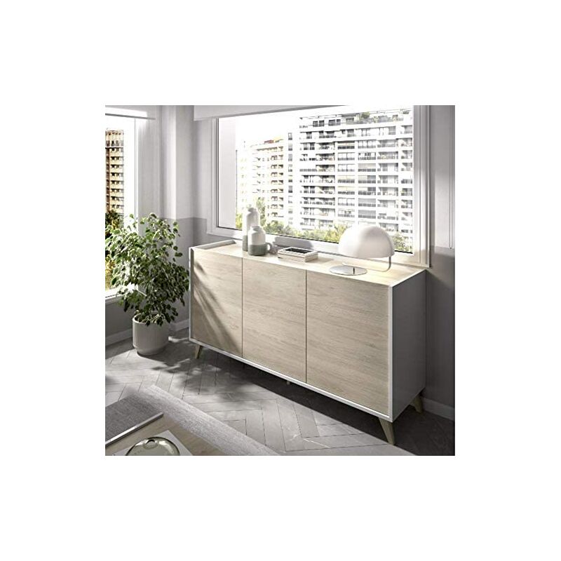 Aparador Buffet salón Comedor 3 Puertas, Color Blanco y Natural, Medidas: 155 x 75 x FONDO ESPECIAL 43cm
Aparador Buffet salón Comedor 3 Puertas, Color Blanco y Natural, Medidas: 155 x 75 x FONDO ESPECIAL 43cm