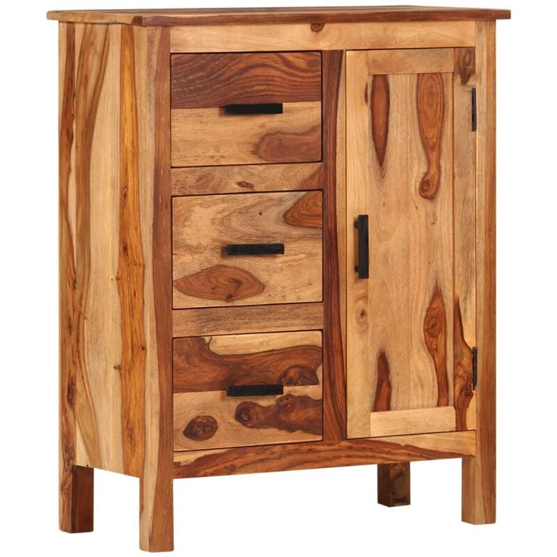 Aparador de madera maciza de sheesham 65x30x80 cm