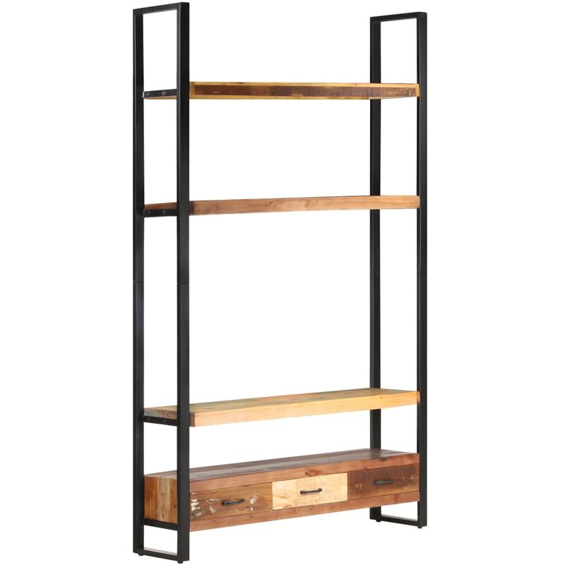 Aparador de madera maciza reciclada 118x30x200 cm
