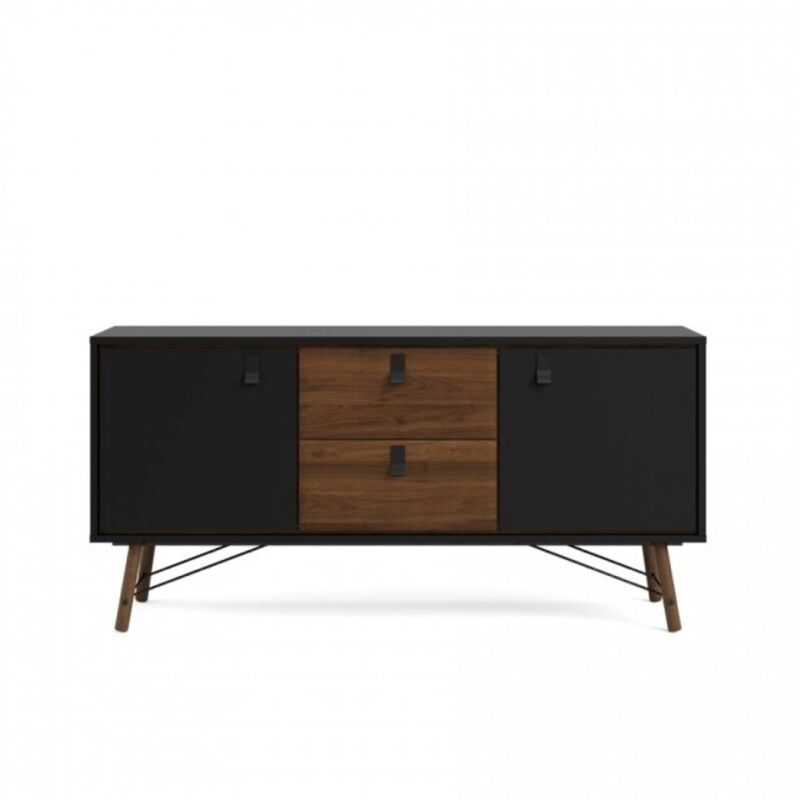 Caesaroo - Aparador salón 150x40 cm Negro mate y nogal con dos puertas y dos cajones | Negro y nogal
Caesaroo - Aparador salón 150x40 cm Negro mate y nogal con dos puertas y dos cajones | Negro y nogal