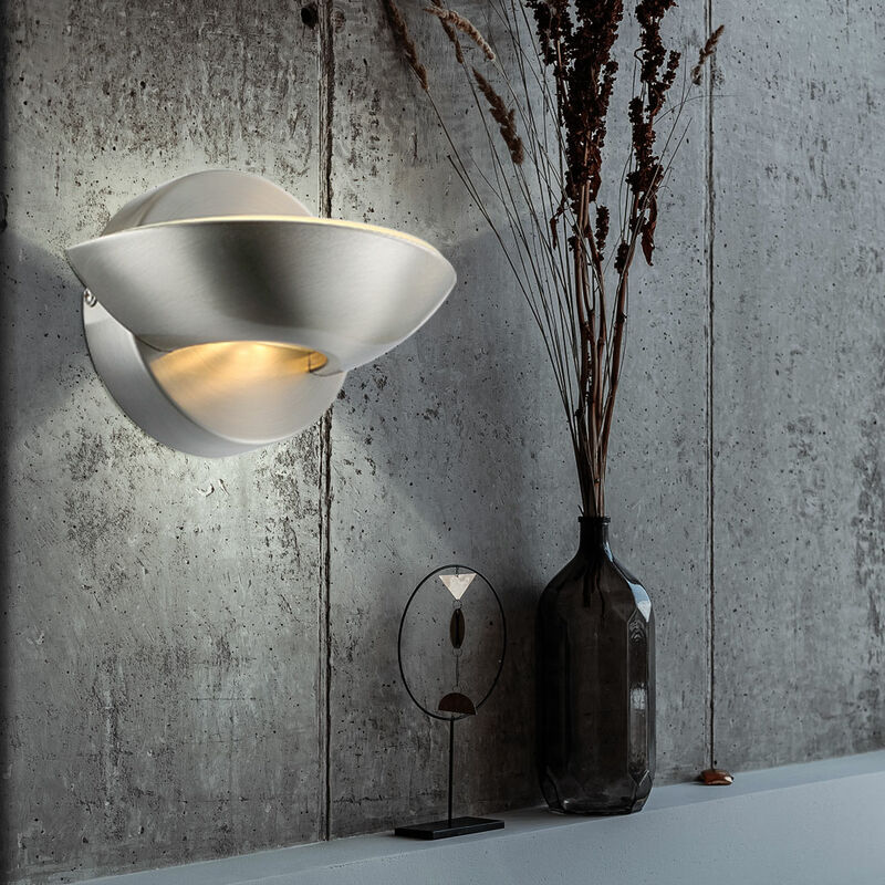 Aplique de pared de diseño con óptica de media luna, aplique de pared níquel mate Focos Up and Down, IP20, 1x LED 3W 210 lúmenes, 1x LED 4.5W 300
Aplique de pared de diseño con óptica de media luna, aplique de pared níquel mate Focos Up and Down, IP20, 1x LED 3W 210 lúmenes, 1x LED 4.5W 300