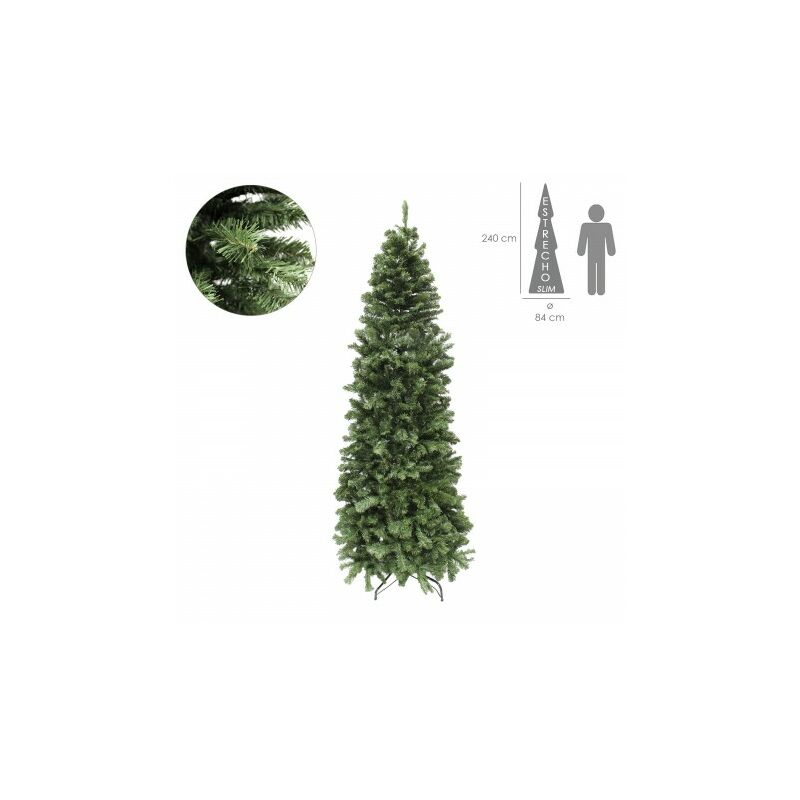 Árbol de navidad modelo slim (estrecho) de 240 cm. con más de 1217 ramas en pvc. abeto frondoso. soporte metálico.
Árbol de navidad modelo slim (estrecho) de 240 cm. con más de 1217 ramas en pvc. abeto frondoso. soporte metálico.