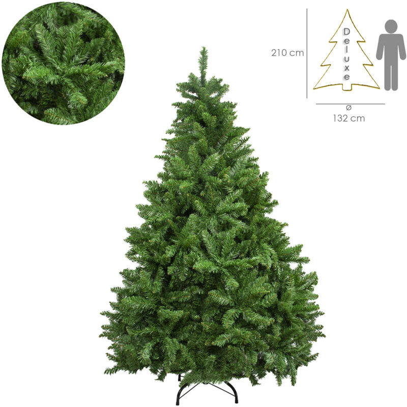 Árbol de navidad modelo deluxe de 210 cm. de altura. con más de 1560 ramas en pvc. abeto frondoso. soporte metálico.
Árbol de navidad modelo deluxe de 210 cm. de altura. con más de 1560 ramas en pvc. abeto frondoso. soporte metálico.