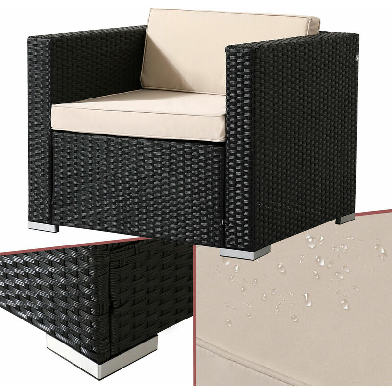 Ratán Sillones de Jardín Sillón de Ratán Muebles de Jardín para Exterior - Negro - Arebos
Ratán Sillones de Jardín Sillón de Ratán Muebles de Jardín para Exterior - Negro - Arebos