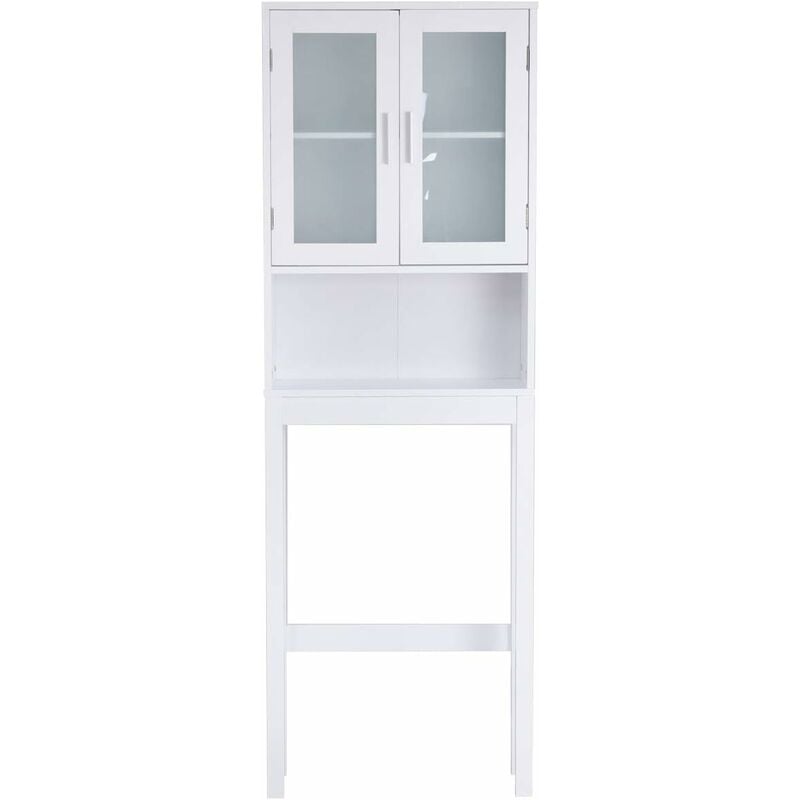 Armario Alto de Lavadora Estante de Lavadora Inodoro con Puerta Doble Armario Auxiliar WC de Almacenamiento Blanco
Armario Alto de Lavadora Estante de Lavadora Inodoro con Puerta Doble Armario Auxiliar WC de Almacenamiento Blanco