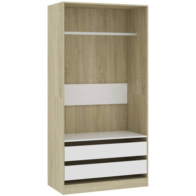 Armario de Aglomerado 100x50x200 cm Color Blanco y Roble Sonoma - Blanco - Vidaxl
Armario de Aglomerado 100x50x200 cm Color Blanco y Roble Sonoma - Blanco - Vidaxl