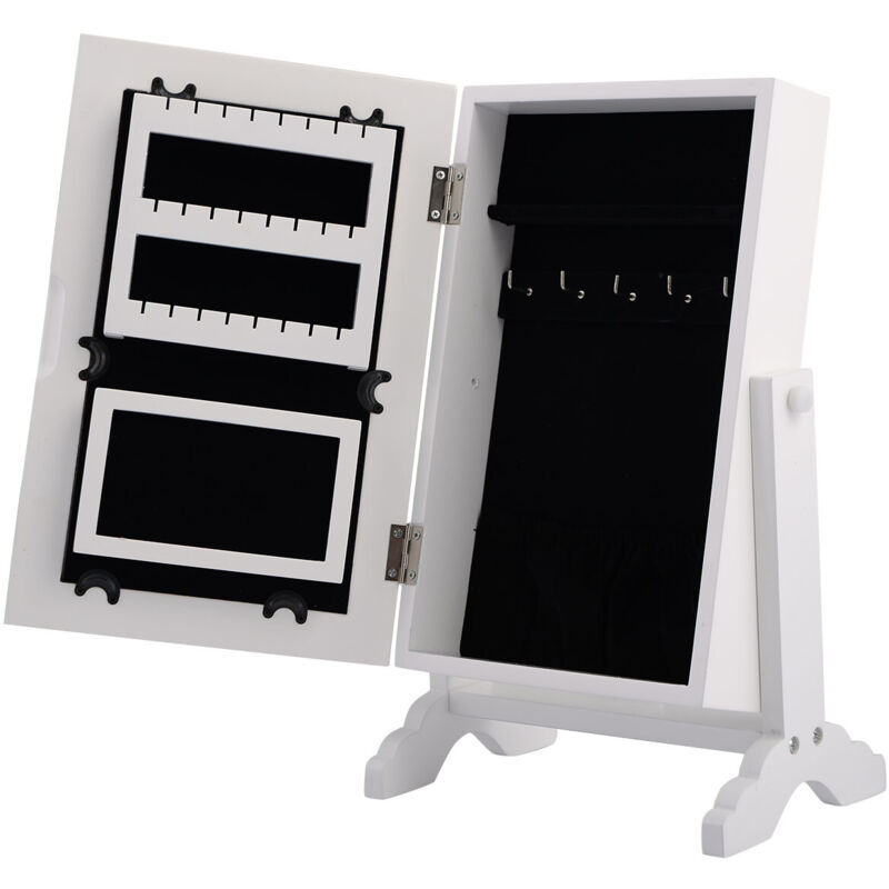 Costway - Armario de Joyería con Espejo 23x14x34, 5cm Estantería de Joyería de Pie Organizador para Pendientes Anillo Collar Blanco
Costway - Armario de Joyería con Espejo 23x14x34, 5cm Estantería de Joyería de Pie Organizador para Pendientes Anillo Collar Blanco