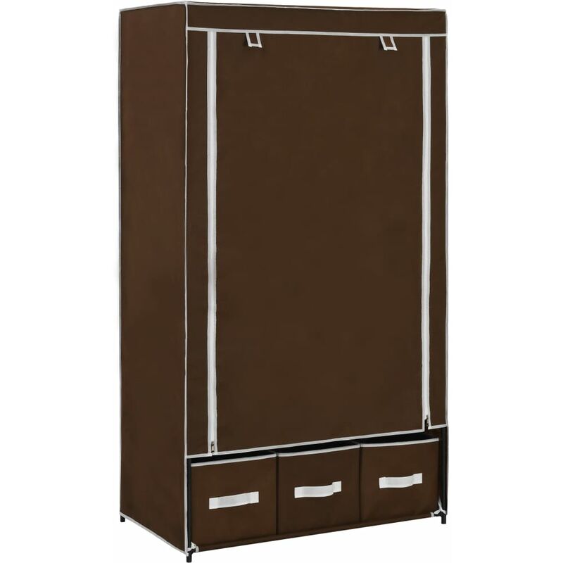 Armario de tela marron 87x49x159 cm 
Armario de tela marron 87x49x159 cm