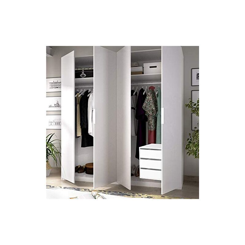 Armario juvenil 4 puertas abatibles 180cm de ancho ALTO 204cm Blanco Brillo CON CAJONERA
Armario juvenil 4 puertas abatibles 180cm de ancho ALTO 204cm Blanco Brillo CON CAJONERA
