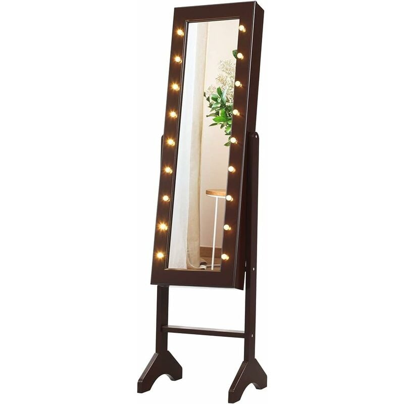 Armario para Joyas Espejo Joyero de Pie con 18 LED ,Inclinación Ajustable y Estante Gabinete de Maquillaje para Joyería Almacenamiento (Marrón)
Armario para Joyas Espejo Joyero de Pie con 18 LED ,Inclinación Ajustable y Estante Gabinete de Maquillaje para Joyería Almacenamiento (Marrón)