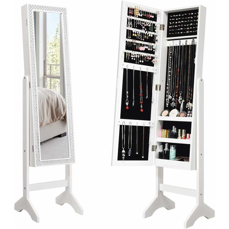 Costway - Armario para Joyas Joyero con Espejo de Cuerpo Entero Organizador Espacioso Ángulo Regulable Decoración Brillante con Diamantes de Resina
Costway - Armario para Joyas Joyero con Espejo de Cuerpo Entero Organizador Espacioso Ángulo Regulable Decoración Brillante con Diamantes de Resina