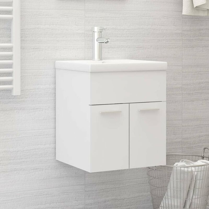 Armario para lavabo aglomerado blanco 41x38,5x46 cm