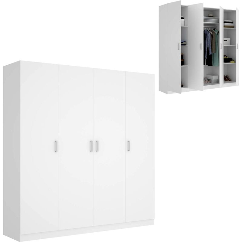 Armario ropero Puertas abatibles , Oficina o almacenaje Blanco, Medidas 200 cm (Largo) x 215 cm (Alto) x 52 cm (Fondo)
Armario ropero Puertas abatibles , Oficina o almacenaje Blanco, Medidas 200 cm (Largo) x 215 cm (Alto) x 52 cm (Fondo)