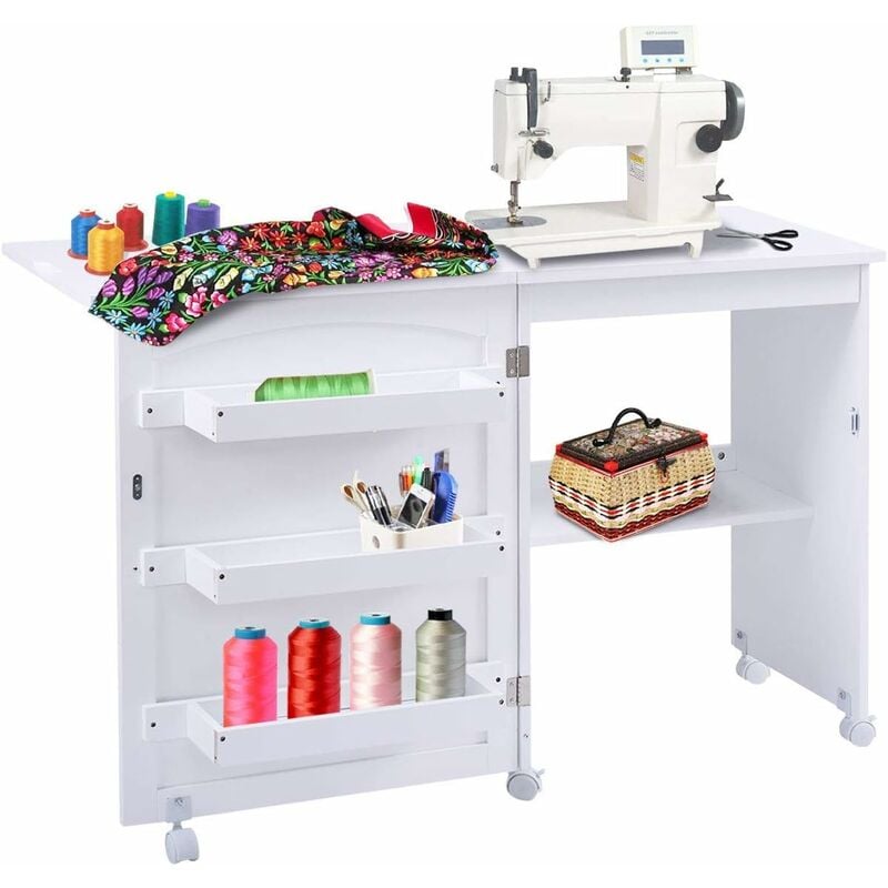 Costway - Armarios de Costura Mesa Plegable con Ruedas Mueble para Máquina de Coser (Blanco)
Costway - Armarios de Costura Mesa Plegable con Ruedas Mueble para Máquina de Coser (Blanco)