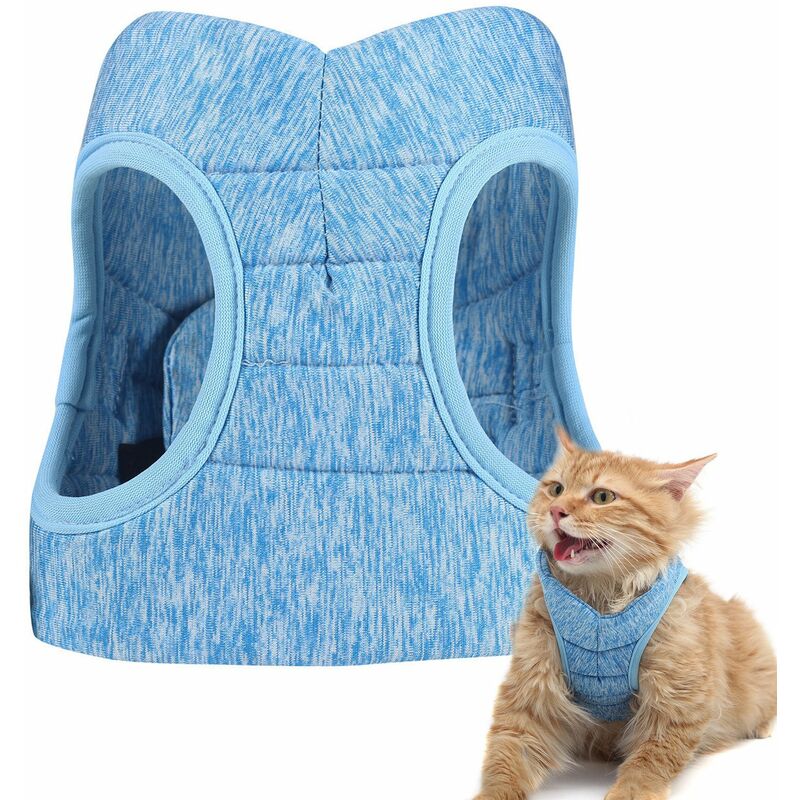 Arnes para gatos Correa Chaleco para mascotas suave ajustable transpirable a prueba de escape a prueba de fugas,Azul claro, M
Arnes para gatos Correa Chaleco para mascotas suave ajustable transpirable a prueba de escape a prueba de fugas,Azul claro, M