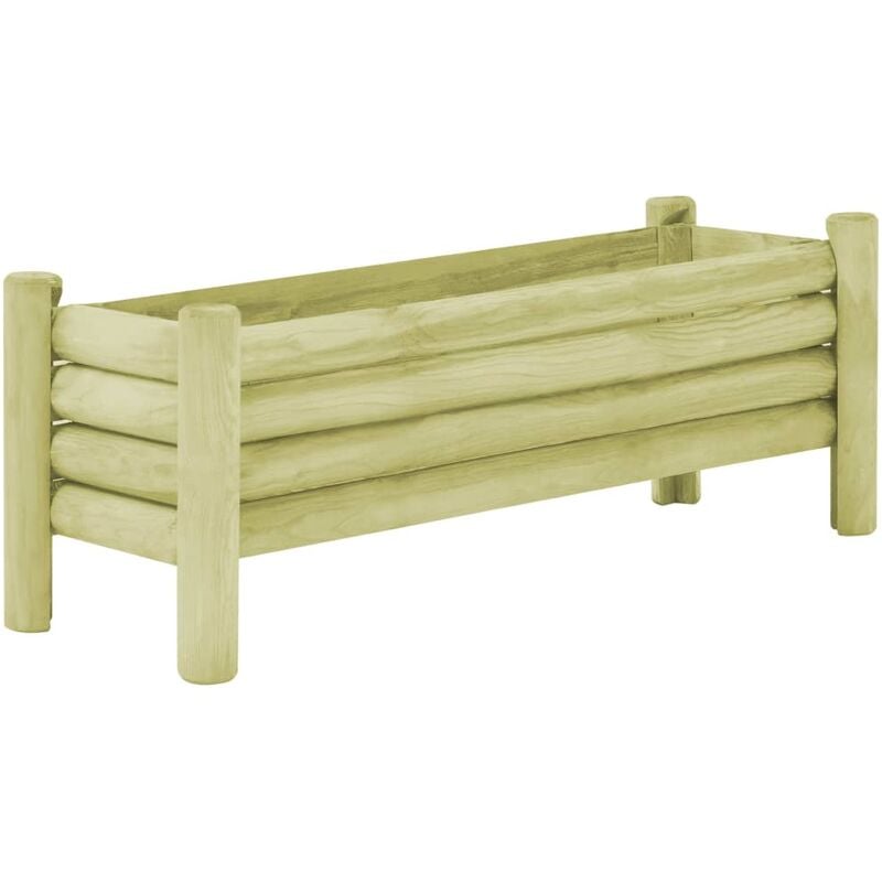 Arriate de madera de pino impregnada 120x40x42 cm 
Arriate de madera de pino impregnada 120x40x42 cm