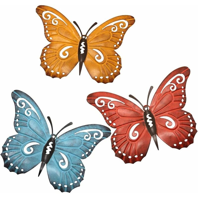 Abcrital - Arte de pared de mariposa de metal, escultura inspiradora de decoración de pared para colgar en interiores y exteriores, paquete de 3
Abcrital - Arte de pared de mariposa de metal, escultura inspiradora de decoración de pared para colgar en interiores y exteriores, paquete de 3