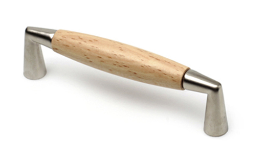 Asa de madera con acabado níquel bisú, dimensiones:138x16x31mm y entrepuntos:128mm -
Asa de madera con acabado níquel bisú, dimensiones:138x16x31mm y entrepuntos:128mm -