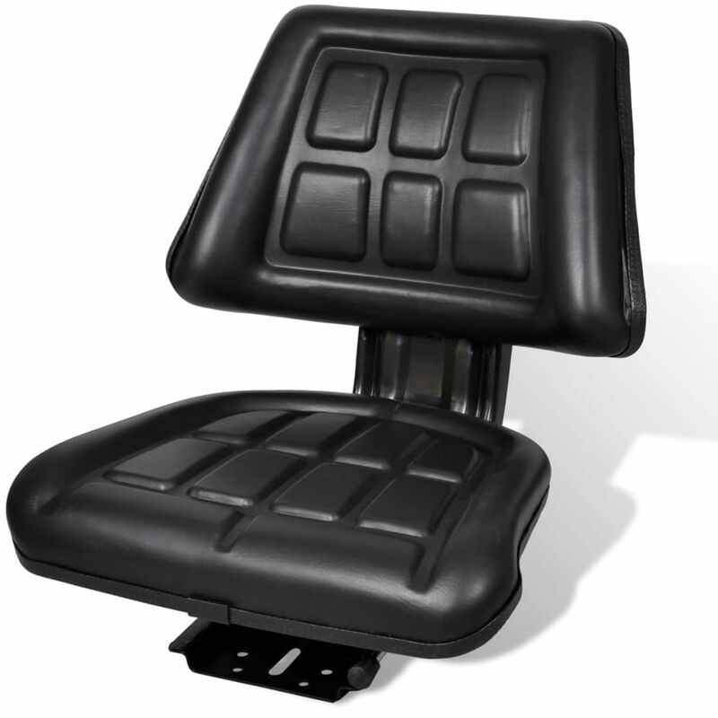 Asiento de tractor con respaldo negro