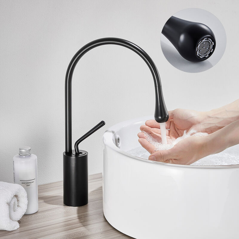 Auralum Grifo de Lavabo Alta Versión con Aireador Negro 360° Giratorio Mezclador Monomando Grifería de Baño para Agua Fria y Caliente
Auralum Grifo de Lavabo Alta Versión con Aireador Negro 360° Giratorio Mezclador Monomando Grifería de Baño para Agua Fria y Caliente