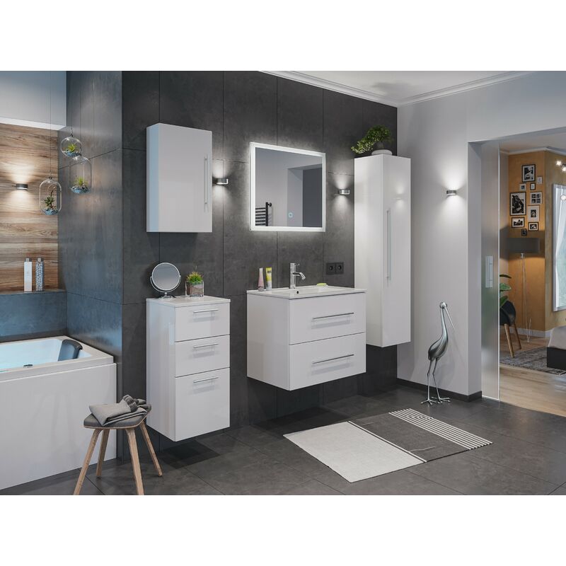 Emotion - Set de mueble de baño Firenze 60 (5 part./B) Blanco brillante incl. Espejo-LED
Emotion - Set de mueble de baño Firenze 60 (5 part./B) Blanco brillante incl. Espejo-LED