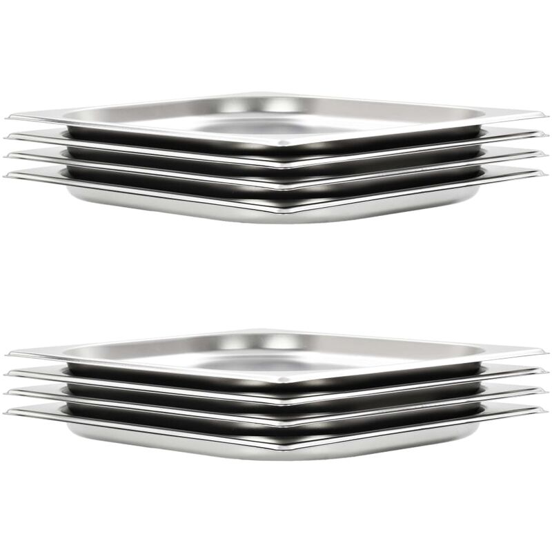 Bandejas Gastronorm 8 unidades GN 1/2 20 mm acero inoxidable - Plateado - Vidaxl
Bandejas Gastronorm 8 unidades GN 1/2 20 mm acero inoxidable - Plateado - Vidaxl