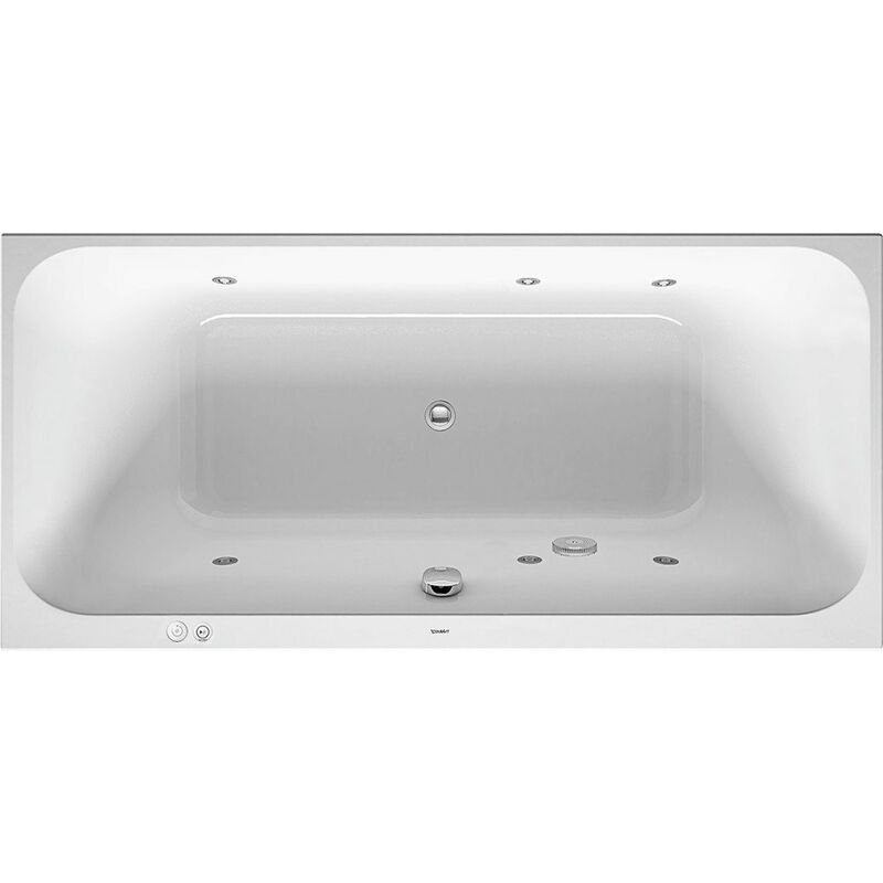 Baño de hidromasaje Duravit Happy D.2 1900x900mm, versión empotrada, 2 vertientes traseras, marco, desagüe y rebosadero, sistema de chorro
Baño de hidromasaje Duravit Happy D.2 1900x900mm, versión empotrada, 2 vertientes traseras, marco, desagüe y rebosadero, sistema de chorro