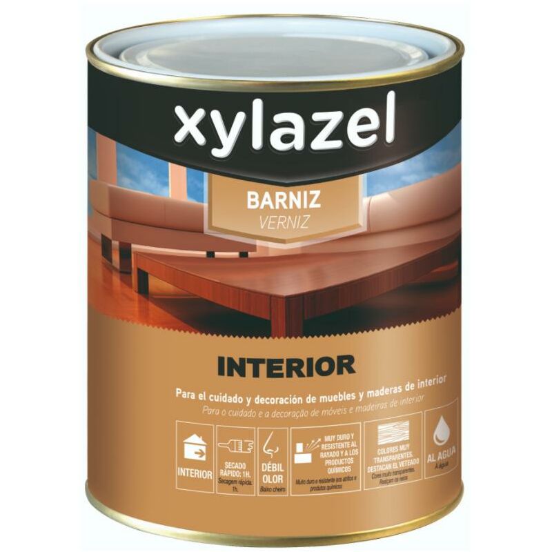 Barniz interior al agua 750 ml Xylazel Satinado incoloro
Barniz interior al agua 750 ml Xylazel Satinado incoloro