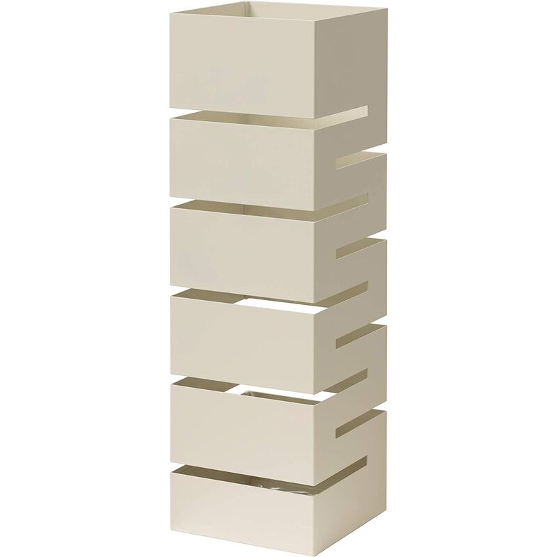 Barones Inicio Paraguas Stand Modern Design Ombrellas en metal geométrico con 2 Gancini y Sartén de drenaje extraíble 15.5x15.5x49 cm Blanco
Barones Inicio Paraguas Stand Modern Design Ombrellas en metal geométrico con 2 Gancini y Sartén de drenaje extraíble 15.5x15.5x49 cm Blanco