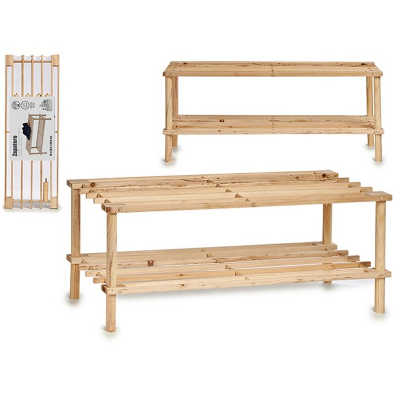 Zapatero madera 2 pisos 74x265x295 cm