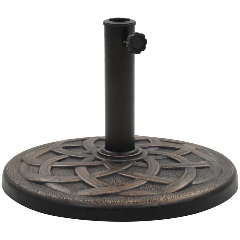 Base de sombrilla redonda de poliresina bronce 11 kg