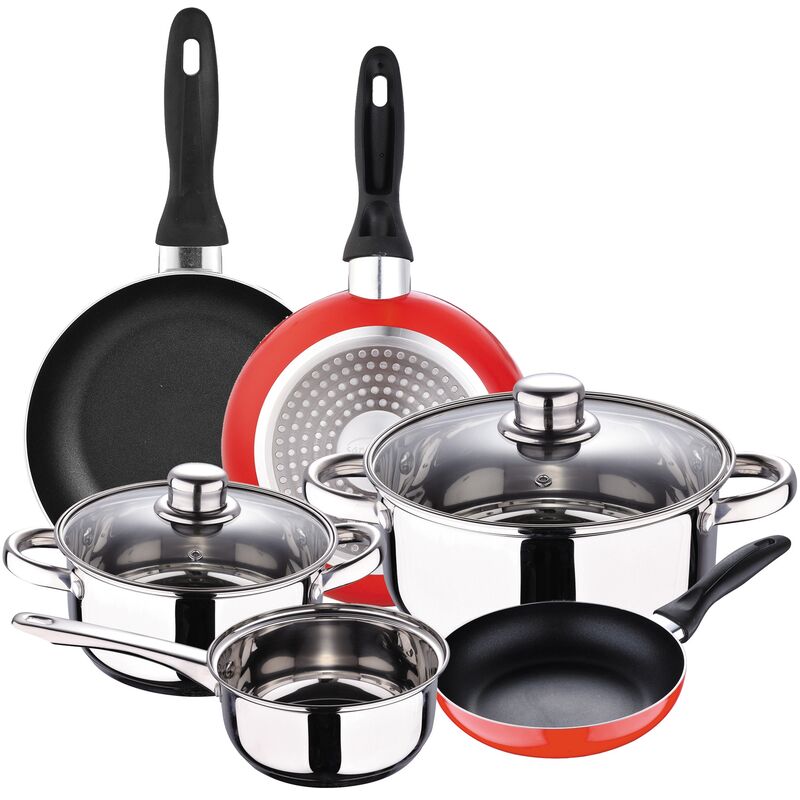 Batería 5 piezas S.Ignacio Cassel y Set 3 sartenes Ø16/Ø20/Ø24 cms rojo, aluminio prensado, antiadherente, inducción
Batería 5 piezas S.Ignacio Cassel y Set 3 sartenes Ø16/Ø20/Ø24 cms rojo, aluminio prensado, antiadherente, inducción