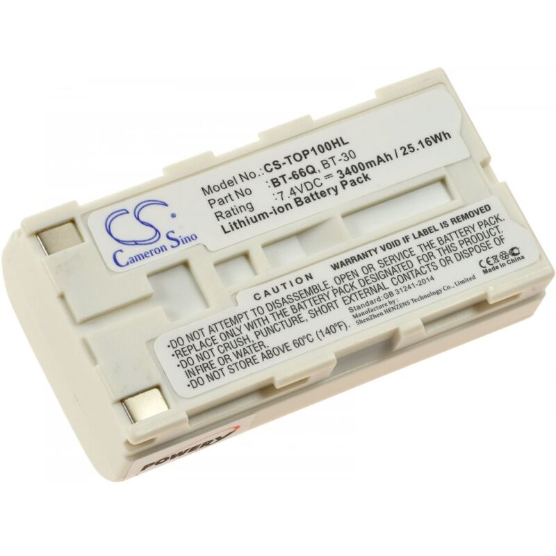 Batería de alta capacidad para Topcon dispositivo de medición, controladora de campo FC 100, FC 120, FC 200
Batería de alta capacidad para Topcon dispositivo de medición, controladora de campo FC 100, FC 120, FC 200