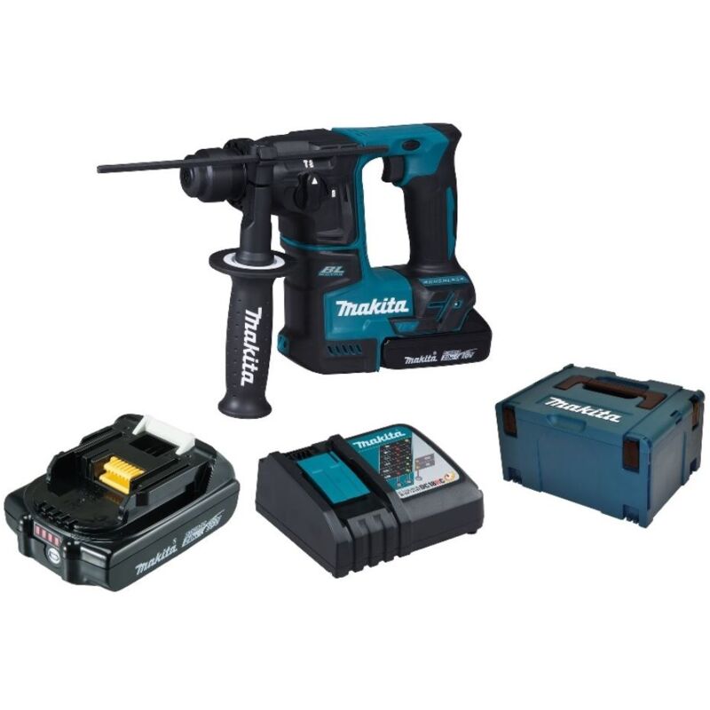Makita Martillo perforador a batería de 18 V SDS-Plus DHR171RAJ con 2 baterías de 2.0Ah | Cargador y Makpac tamao 3
Makita Martillo perforador a batería de 18 V SDS-Plus DHR171RAJ con 2 baterías de 2.0Ah | Cargador y Makpac tamao 3