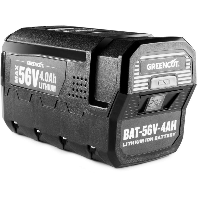 Greencut - Batería de litio BT564L con capacidad de 4.0Ah, voltaje de 56V, pantalla LCD, compatible con la gama 56V MAX
Greencut - Batería de litio BT564L con capacidad de 4.0Ah, voltaje de 56V, pantalla LCD, compatible con la gama 56V MAX