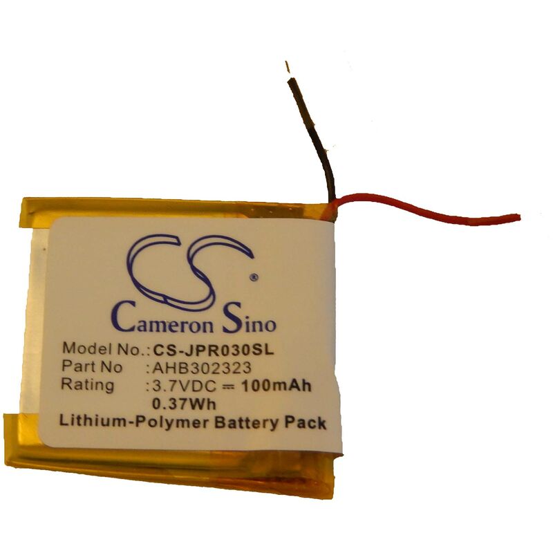 Batería de polímero de Litio marca 100mAh (3.7V) para auriculares Headset Jabra BT3030, Street 2 sustituye AHB302323. - Vhbw
Batería de polímero de Litio marca 100mAh (3.7V) para auriculares Headset Jabra BT3030, Street 2 sustituye AHB302323. - Vhbw