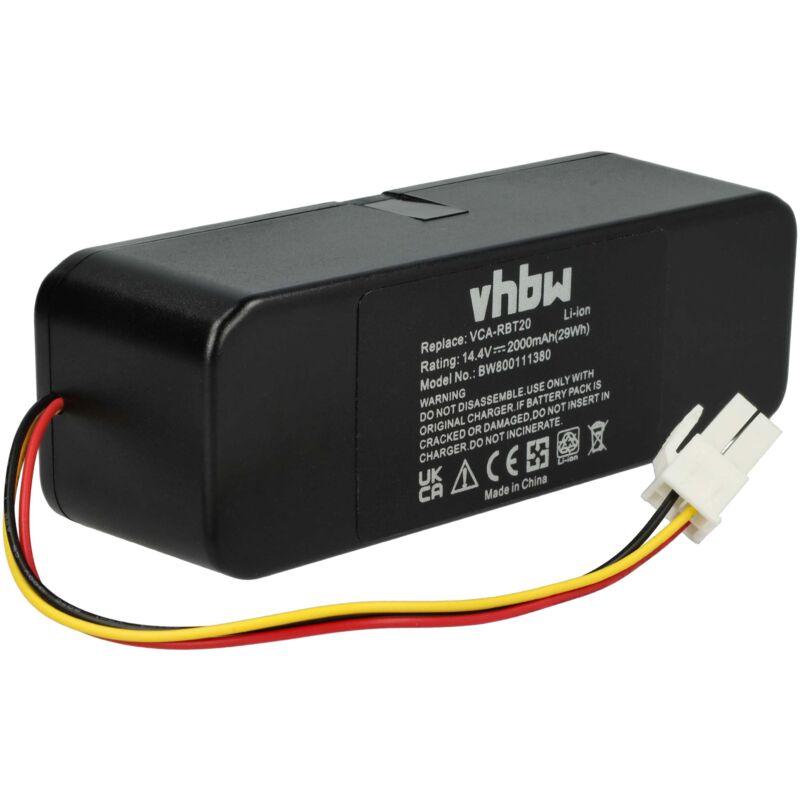 Batería Li-Ion 2000mAh 14.4V compatible con Samsung Navibot SR8895 Silencio, SR8896, SR8897, SR8898, SR8990 aspirador reemplaza Samsung VCA-RBT20
Batería Li-Ion 2000mAh 14.4V compatible con Samsung Navibot SR8895 Silencio, SR8896, SR8897, SR8898, SR8990 aspirador reemplaza Samsung VCA-RBT20